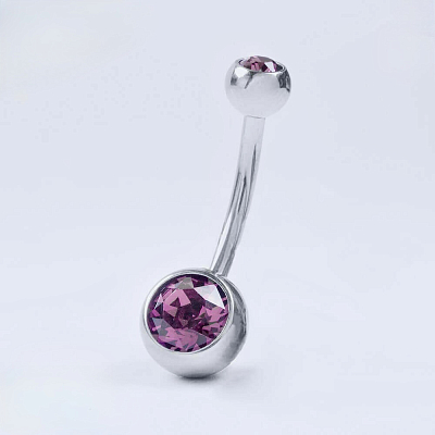 Банан Аметист 2 Камня 1.6 мм (14 G)